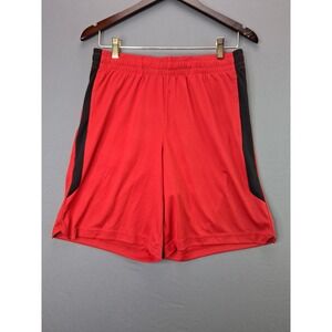 Tek Gear Athletic Shorts Dry Tek Mens Medium Red Black Mesh Inset Gym Workout